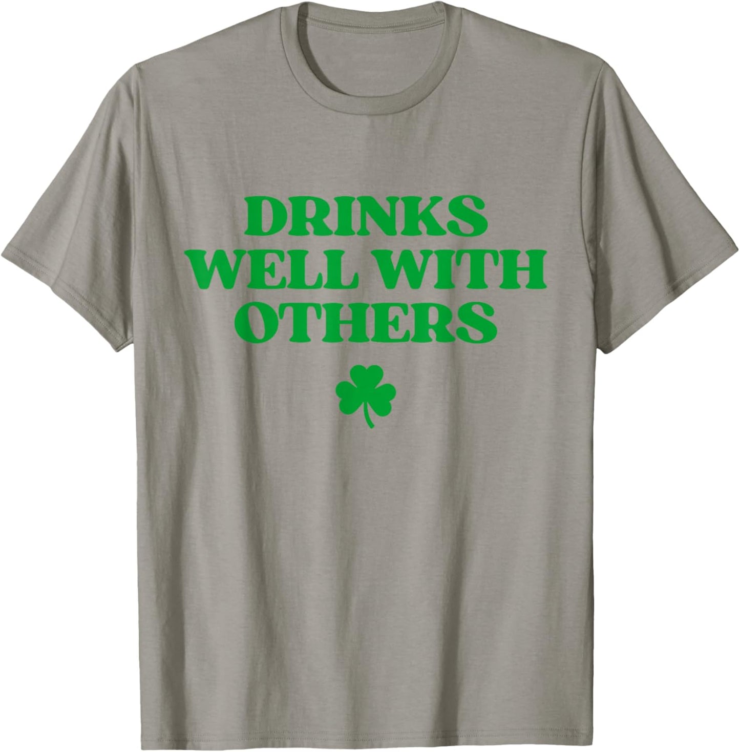 Original Drinks Well with Others Shirt Funny Drinking T-Shirt - T-Shirt | Sand