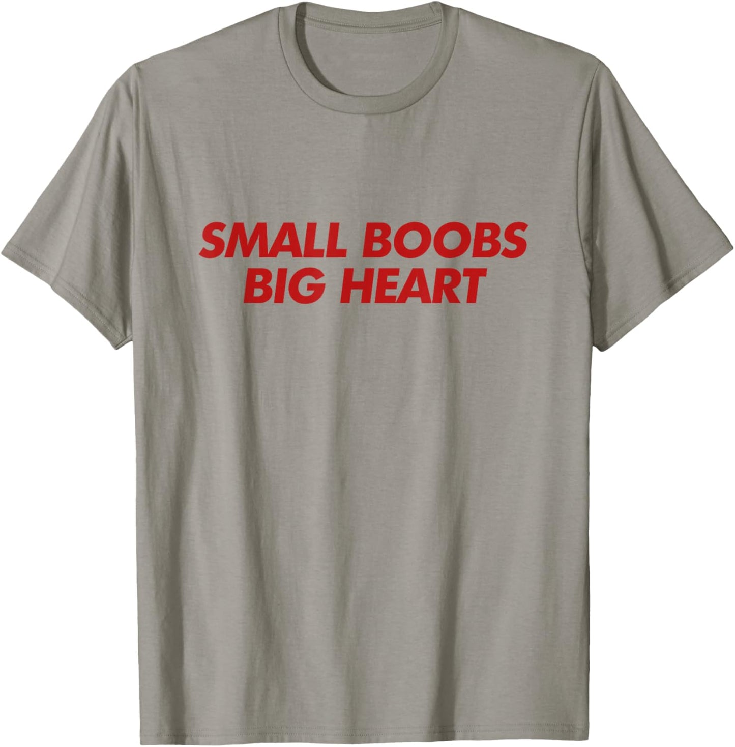 Small Boobs Big Heart Shirt Y2K Aesthetic Trendy T-Shirt - T-Shirt | Sand