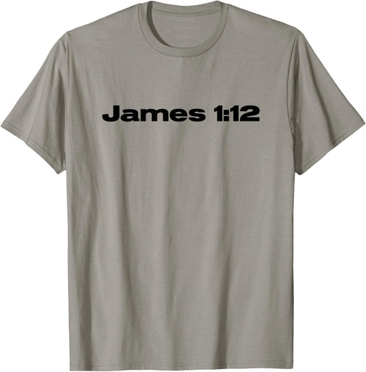 Christian Crown of Life James 1:12 to Those Who Love Him Blk T-Shirt - T-Shirt | Sand