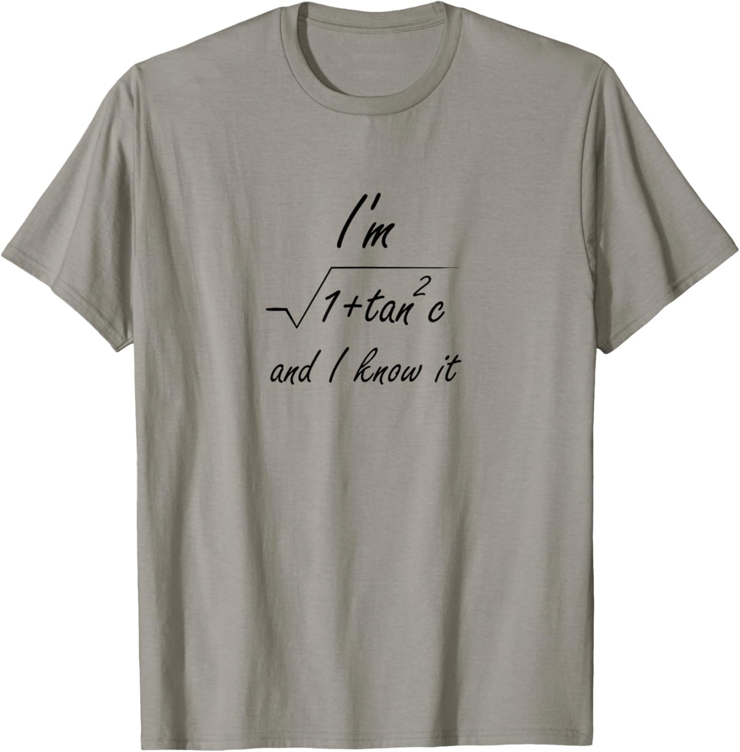 I'm Sec(c) and I Know It | Funny Nerdy Naughty Maths Science T-Shirt - T-Shirt | Sand