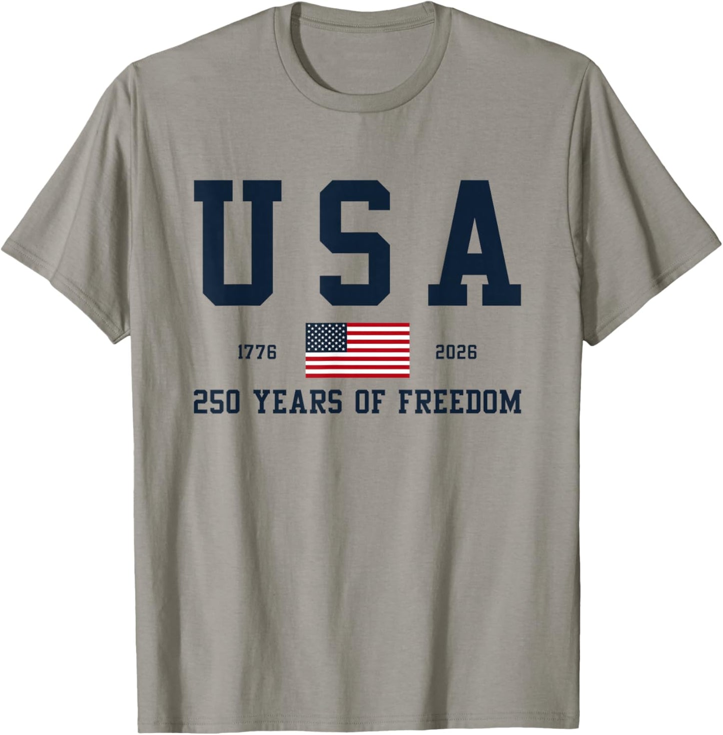 USA 250 Years of Freedom 1776 2026 America's 250th Birthday T-Shirt - T-Shirt | Sand