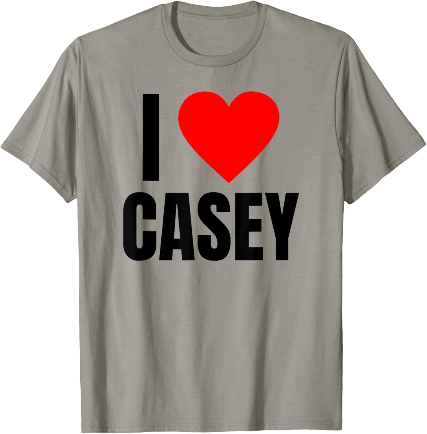 I Love Casey Name Personalized Men BFF Heart Friend Boys T-Shirt - T-Shirt | Sand