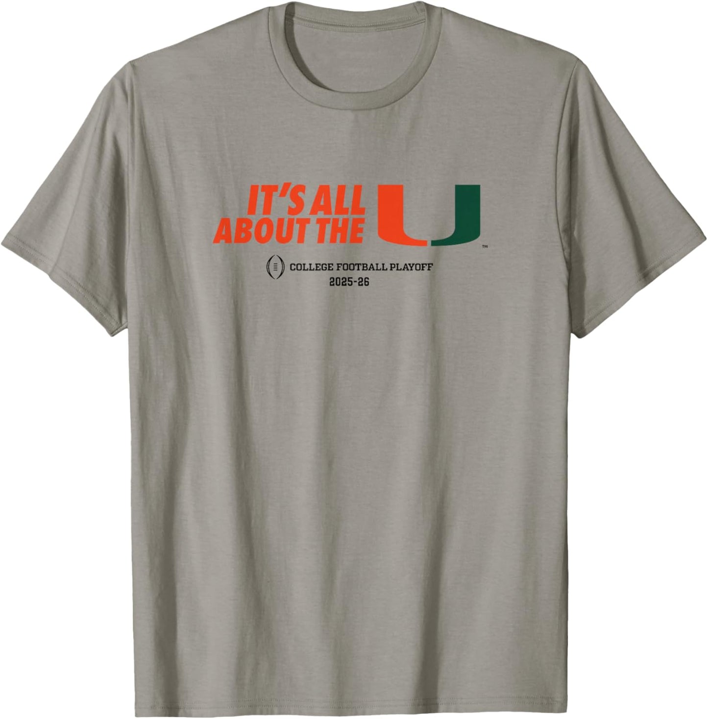 Miami 2025-26 College Football Playoff All About U (White) T-Shirt - T-Shirt | Sand