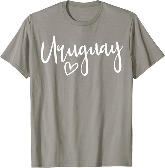 Uruguay Heart Women's Love Uruguay T-Shirt - T-Shirt | Sand