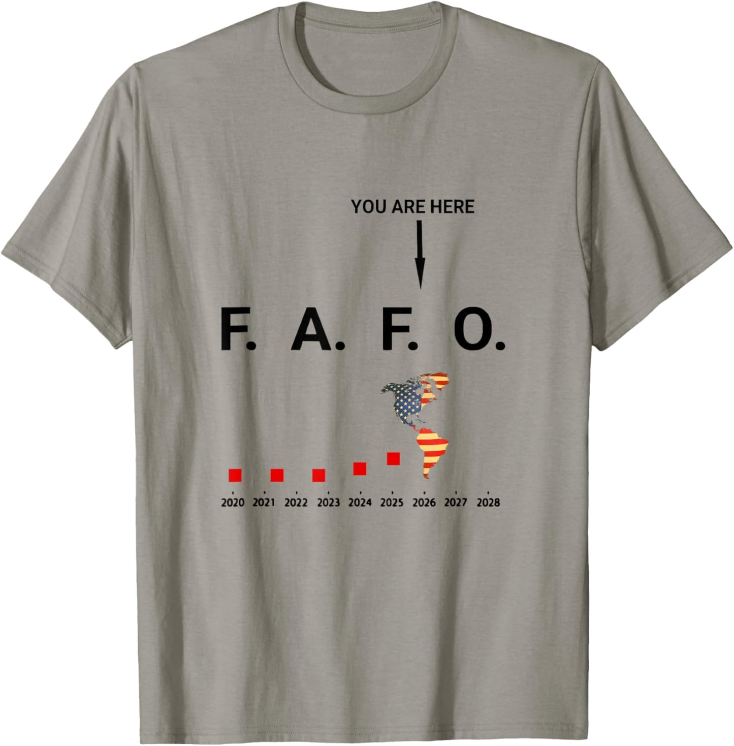 FAFO Funny You are Here FAFO Greenland American FAFO T-Shirt - T-Shirt | Sand