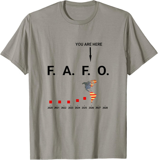 FAFO Funny You are Here FAFO Greenland American FAFO T-Shirt - T-Shirt | Sand