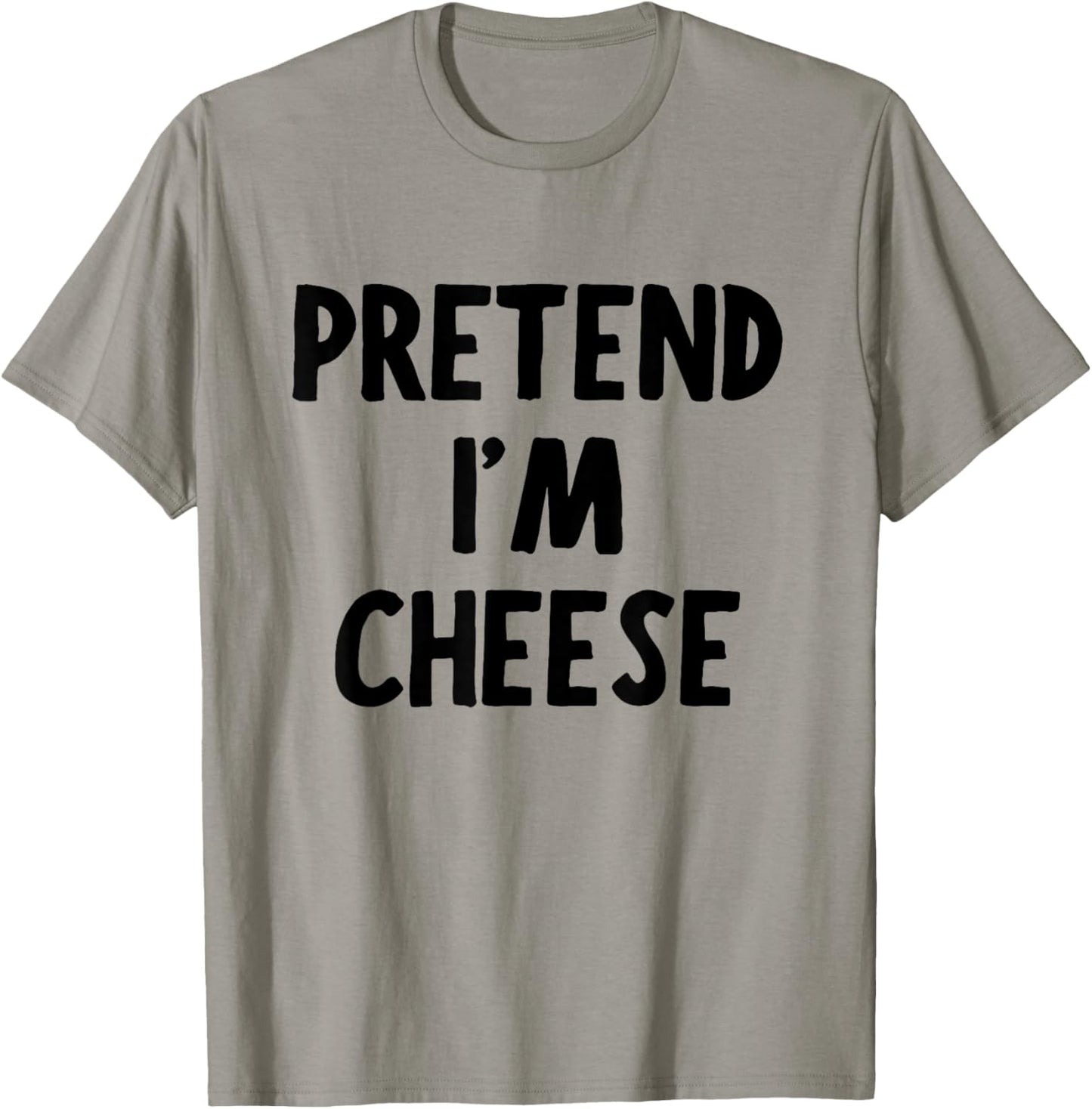 Pretend I'm Cheese Funny Halloween Costume Outfit T-Shirt - T-Shirt | Sand