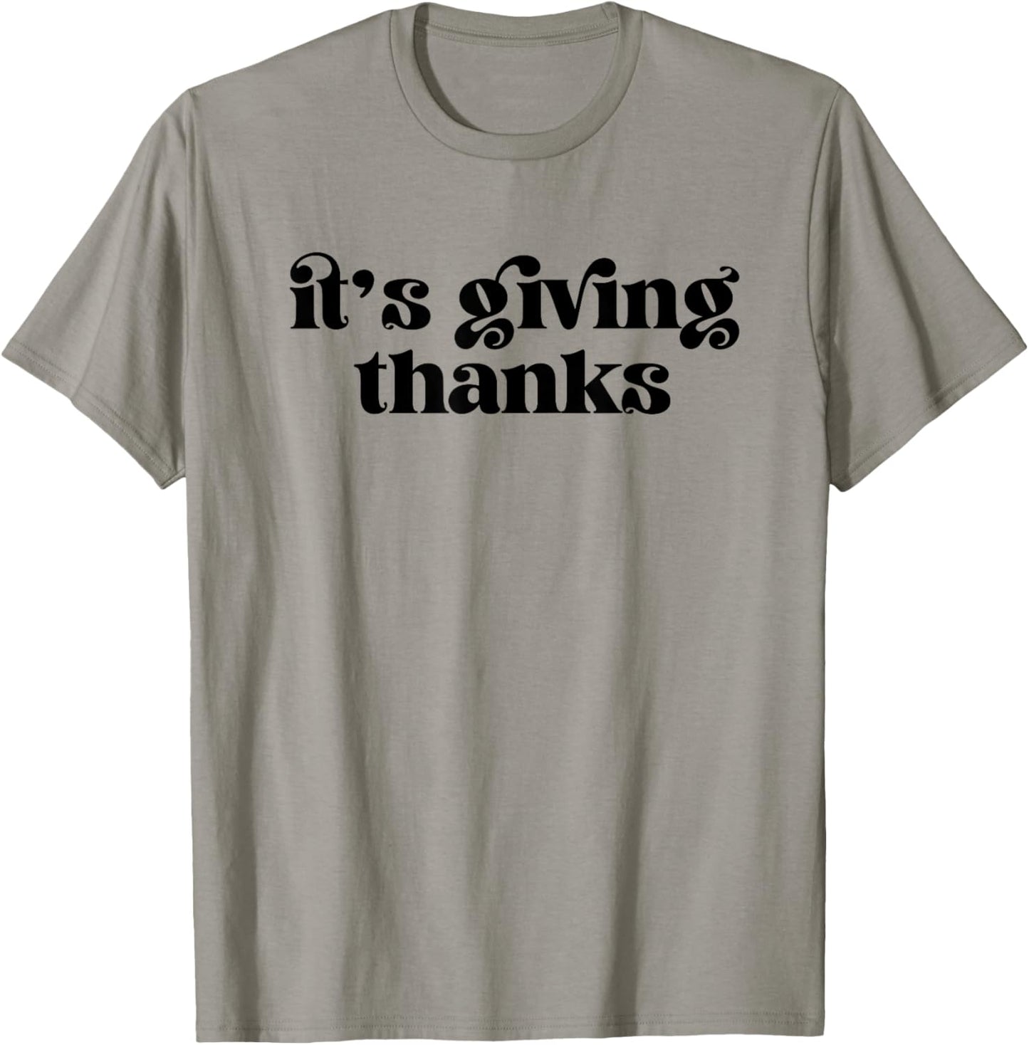 Gen Z Slang Funny Thanksgiving Matching It's Giving Thanks T-Shirt - T-Shirt | Sand