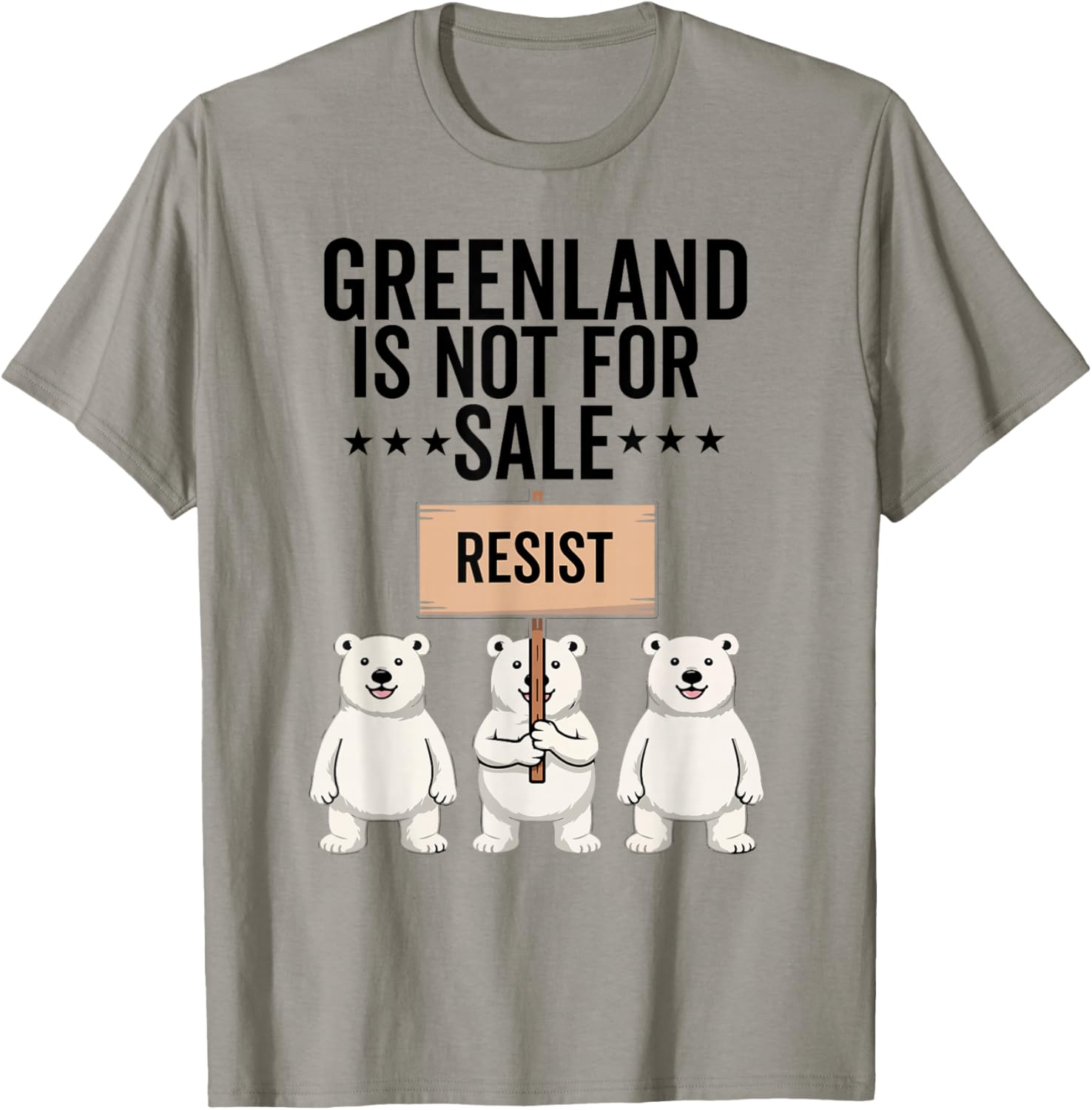 Greenland is not for Sale Polar Bear Greenland Denmark T-Shirt - T-Shirt | Sand