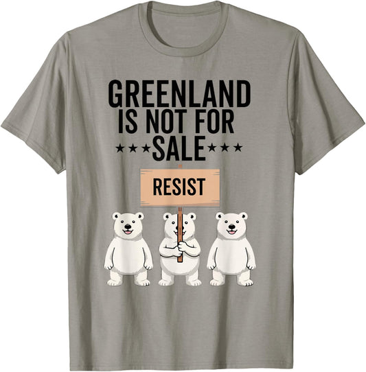 Greenland is not for Sale Polar Bear Greenland Denmark T-Shirt - T-Shirt | Sand