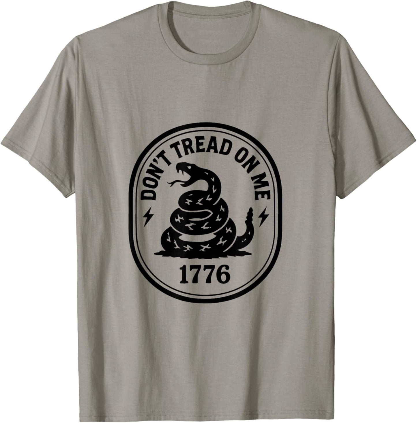 Don’t Tread On Me 1776 Snake Patriotic Retro USA Design T-Shirt - T-Shirt | Sand