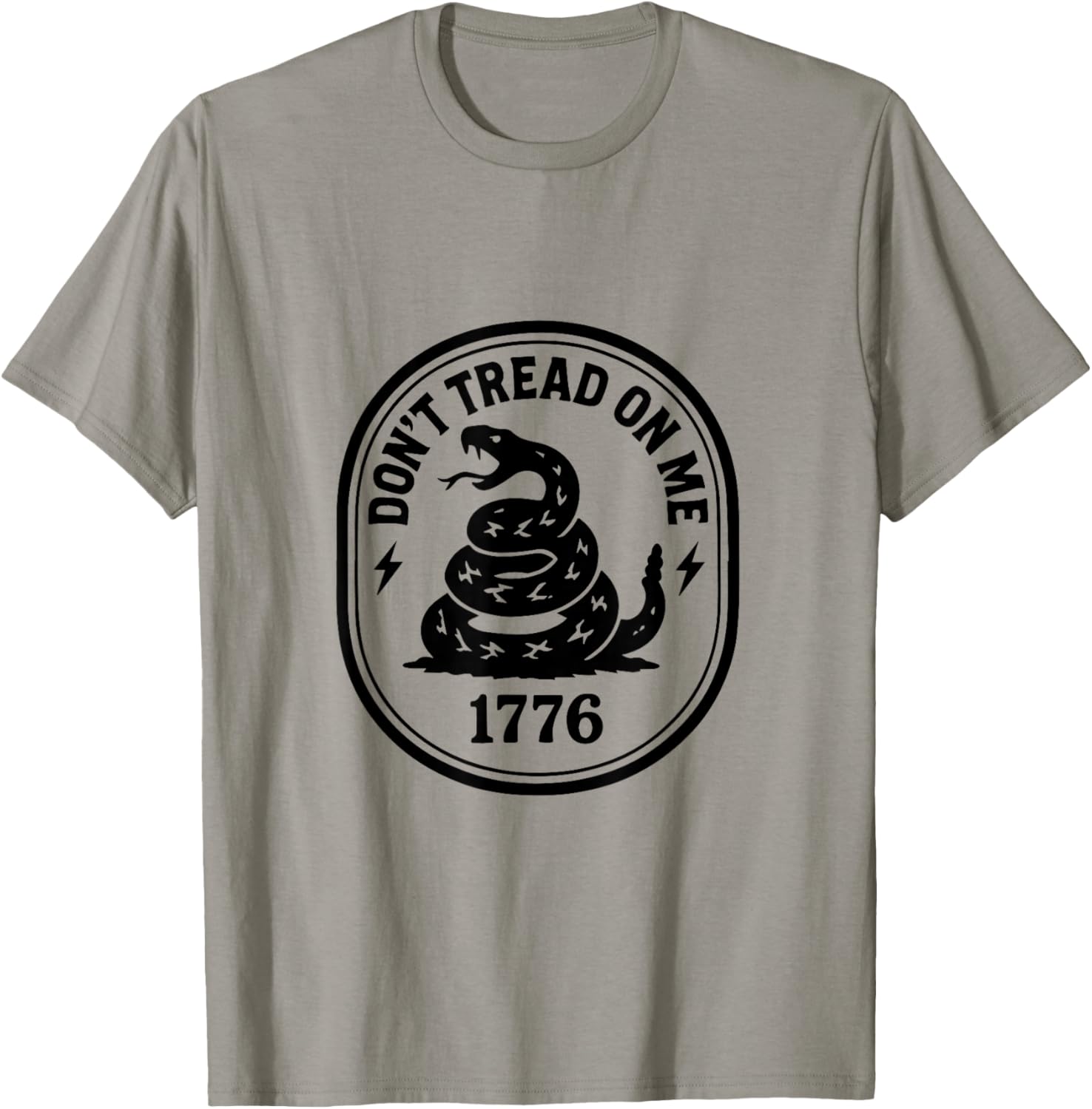 Don’t Tread On Me 1776 Snake Patriotic Retro USA Design T-Shirt - T-Shirt | Sand