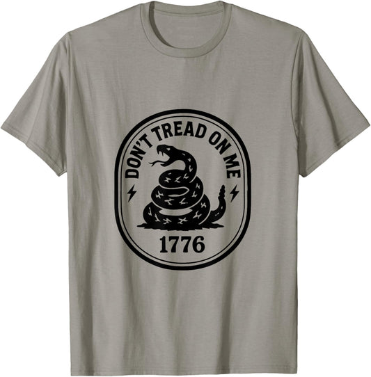 Don’t Tread On Me 1776 Snake Patriotic Retro USA Design T-Shirt - T-Shirt | Sand