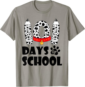 Happy 101 Days School Cute Dog 100 Days Smarter Student Kids T-Shirt - T-Shirt | Sand