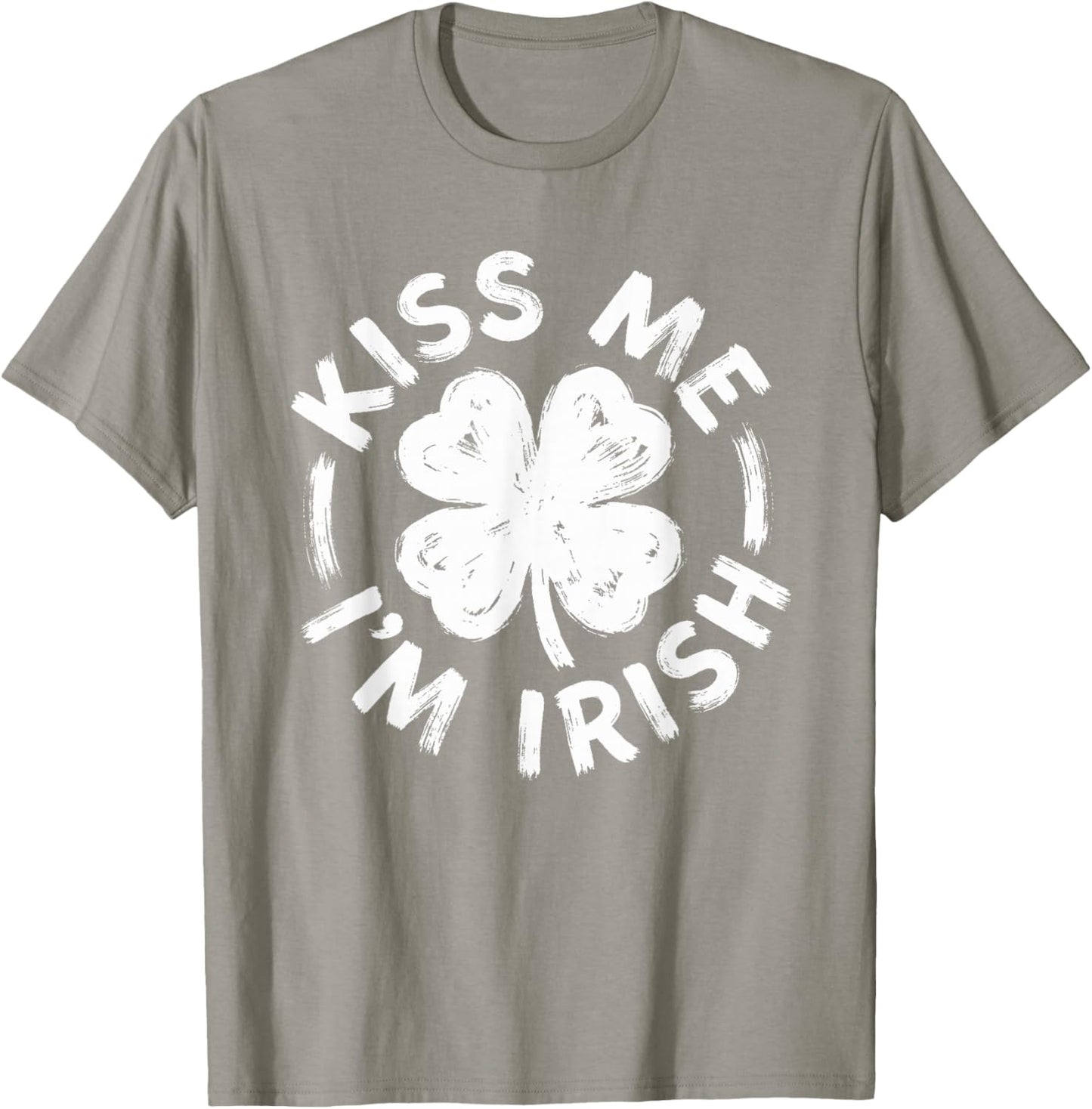 Kiss Me I'm Irish St Patricks Day Shamrock Men Women Kids T-Shirt - T-Shirt | Sand