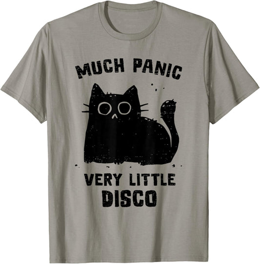 Much Panic Very Little Disco Funny Cat Japanese T-Shirt - T-Shirt | Sand