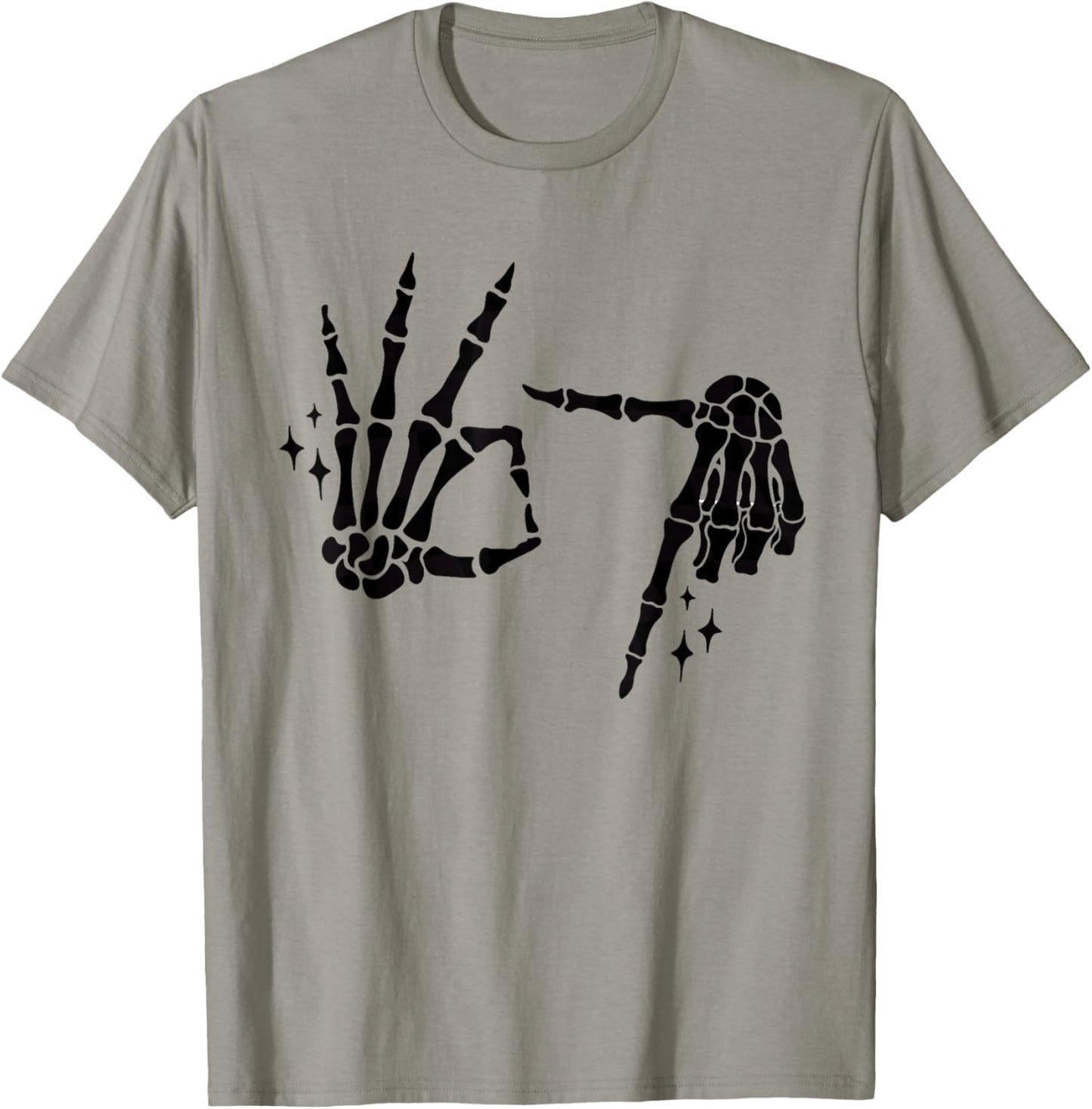 Funny 67 Meme Skeleton Hand 6 7 Halloween Six Seven Teens T-Shirt - T-Shirt | Sand