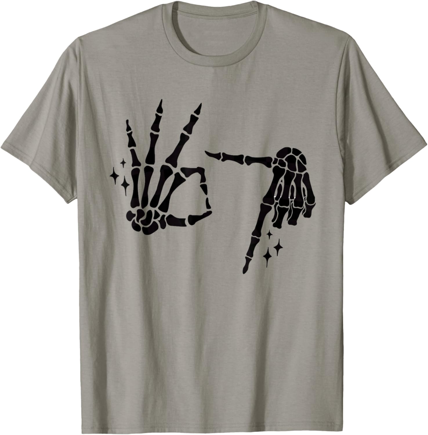 Funny 67 Meme Skeleton Hand 6 7 Halloween Six Seven Teens T-Shirt - T-Shirt | Sand