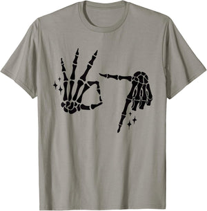 Funny 67 Meme Skeleton Hand 6 7 Halloween Six Seven Teens T-Shirt - T-Shirt | Sand