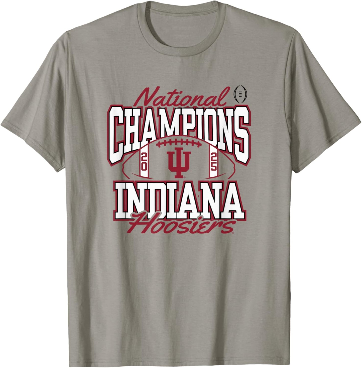 Indiana Hoosiers National Champs 2025 Football CFP Victory T-Shirt - T-Shirt | Sand