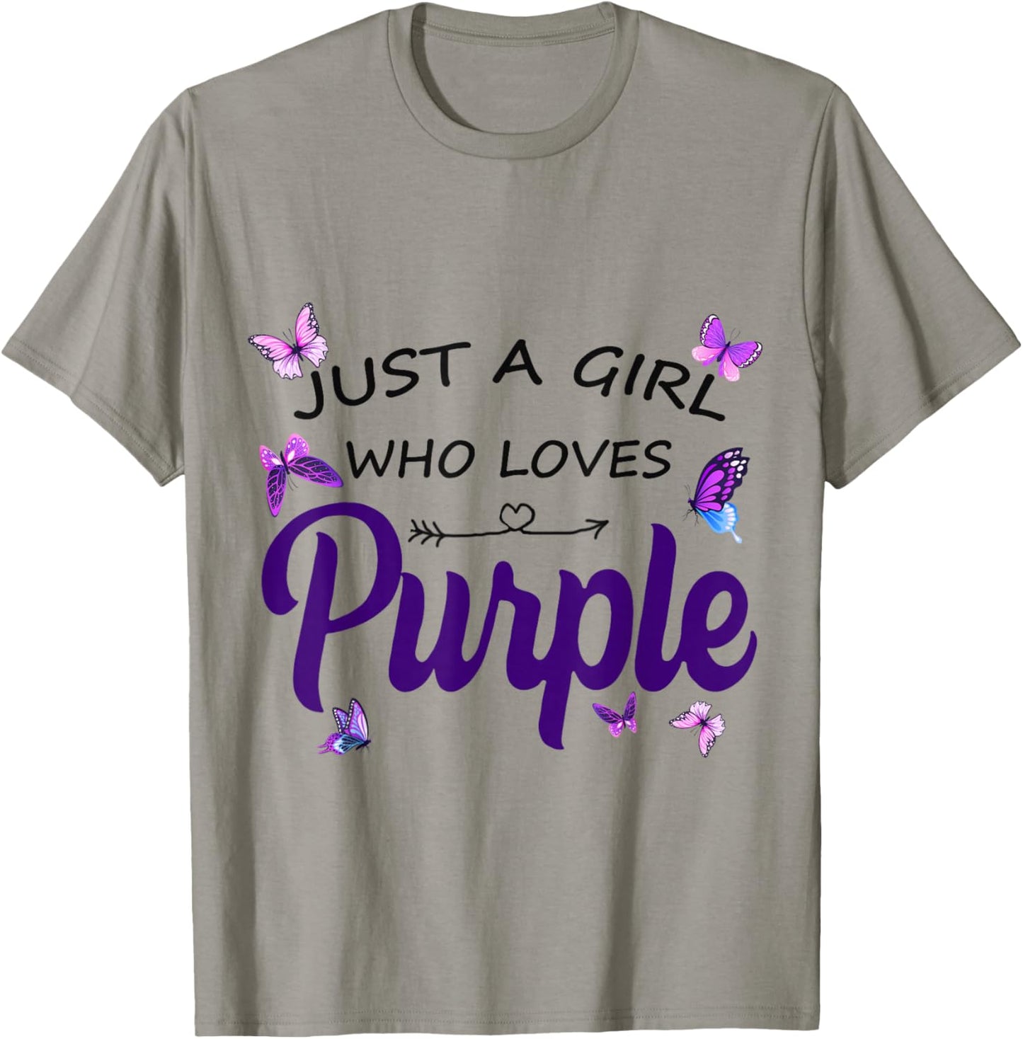 JUST A Girl WHO Loves Purple T-Shirt - T-Shirt | Sand
