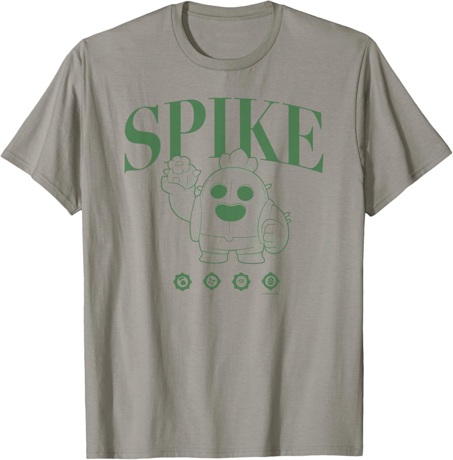 Brawl Stars Spike The Legendary Brawler Line Art Portrait T-Shirt - T-Shirt | Sand