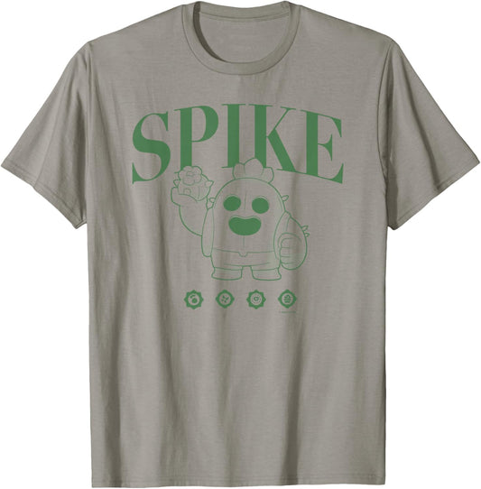 Brawl Stars Spike The Legendary Brawler Line Art Portrait T-Shirt - T-Shirt | Sand