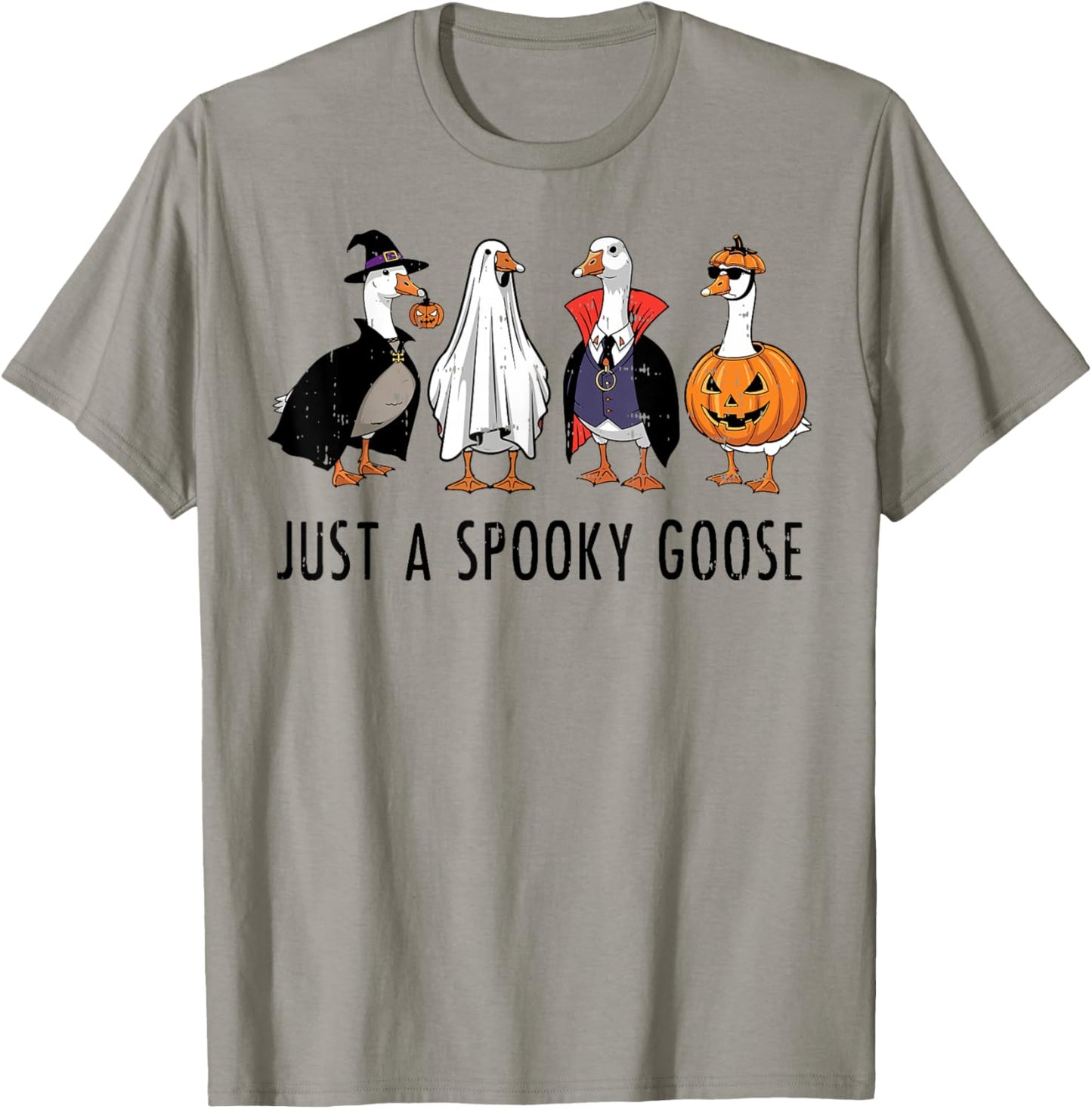 Halloween Just A Spooky Goose Funny Costume Men Women Kids T-Shirt - T-Shirt | Sand