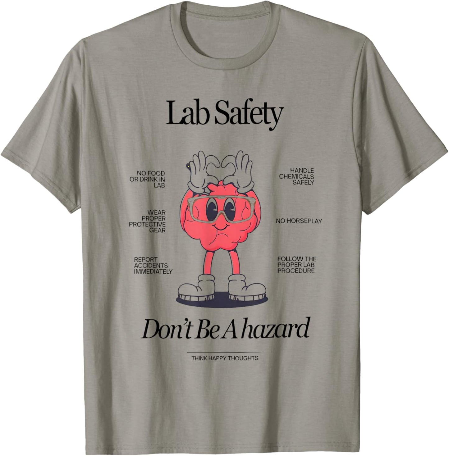 Lab Safety Funny Science Classroom Poster T-Shirt - T-Shirt | Sand