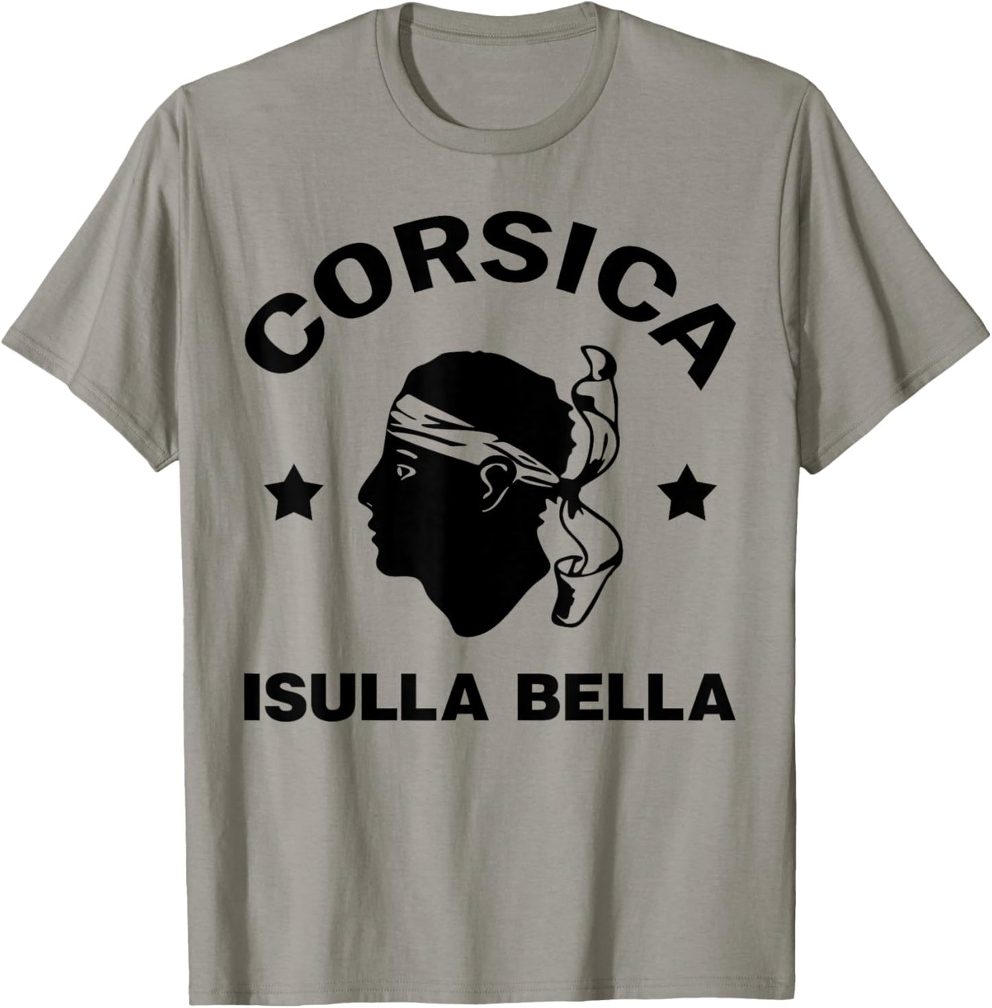 Corsica Island France Isula Bella with Pirate Head Corsica T-Shirt - T-Shirt | Sand