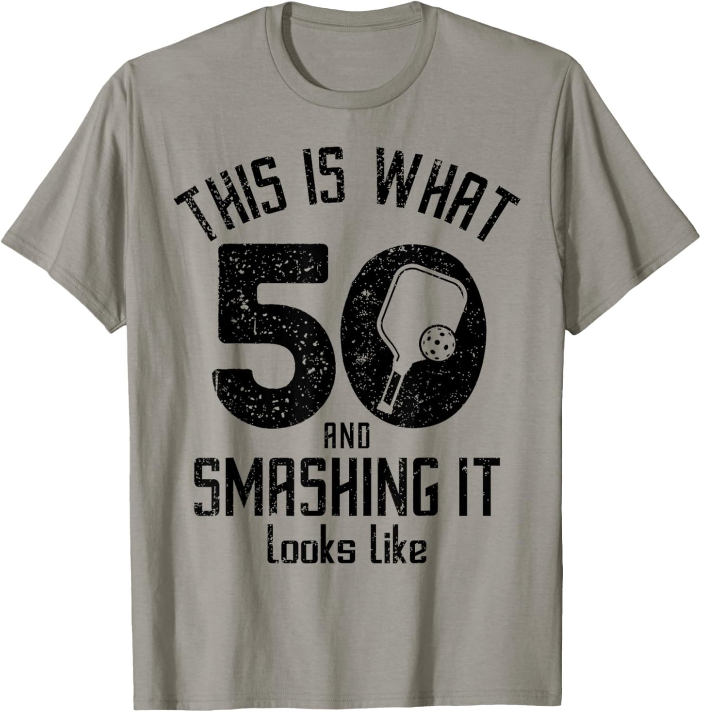 Funny Pickleball 50th Birthday 50 Years Old Love Pickleball T-Shirt - T-Shirt | Sand