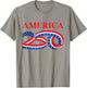 US Flag Ribbon 250 Years America 250th Anniversary 2026 T-Shirt - T-Shirt | Sand