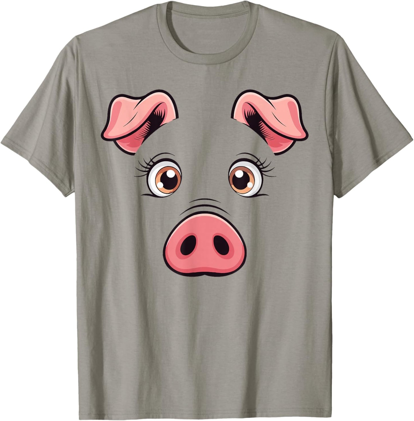 Pig Face Shirt Adult Kids Men Women Pink Pig Face Costume T-Shirt - T-Shirt | Sand