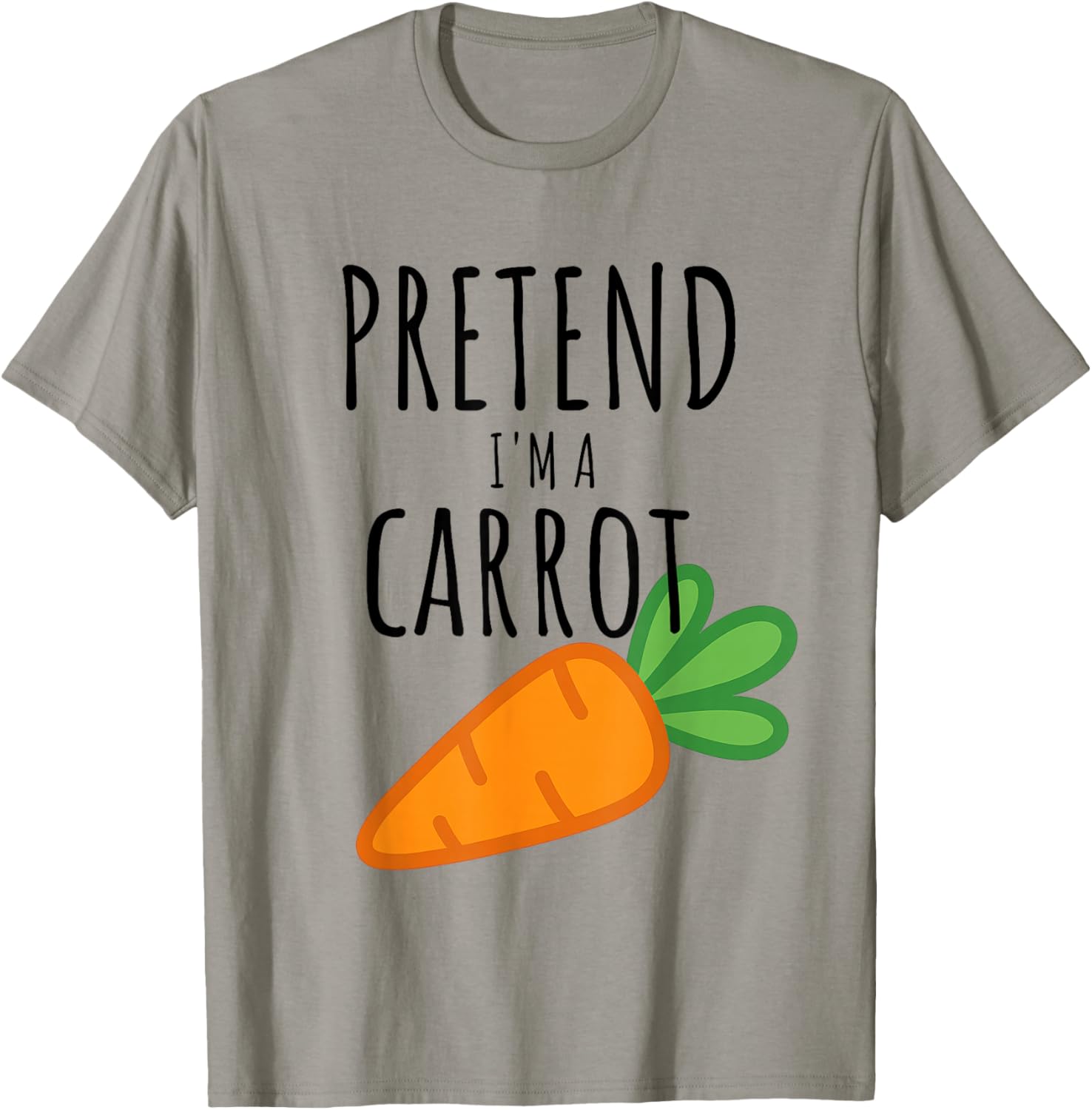 Pretend I'm A Carrot Funny Lazy Halloween Costume Men Women T-Shirt - T-Shirt | Sand