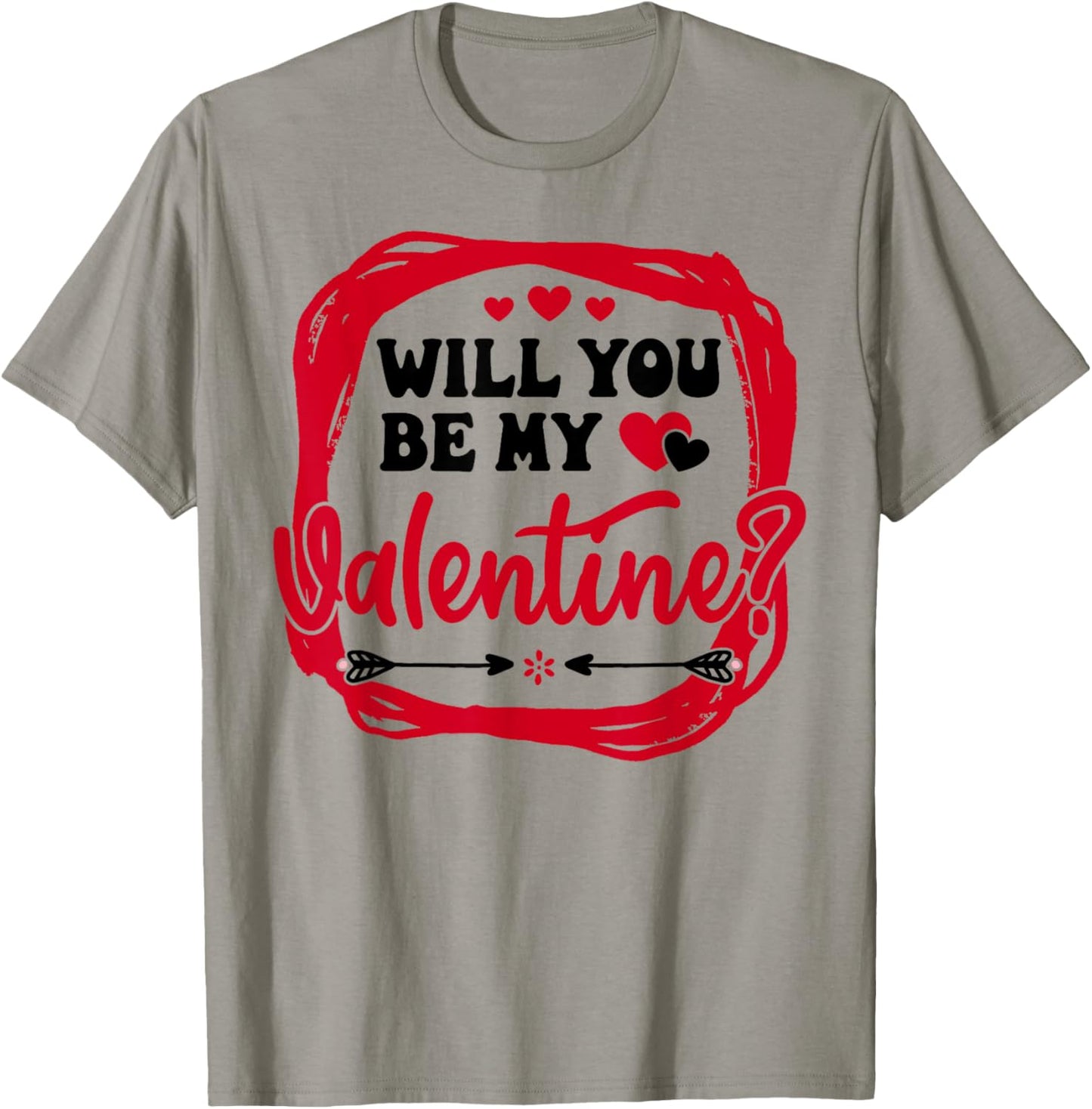 Funny Will You Be My Valentine Couples T-Shirt - T-Shirt | Sand