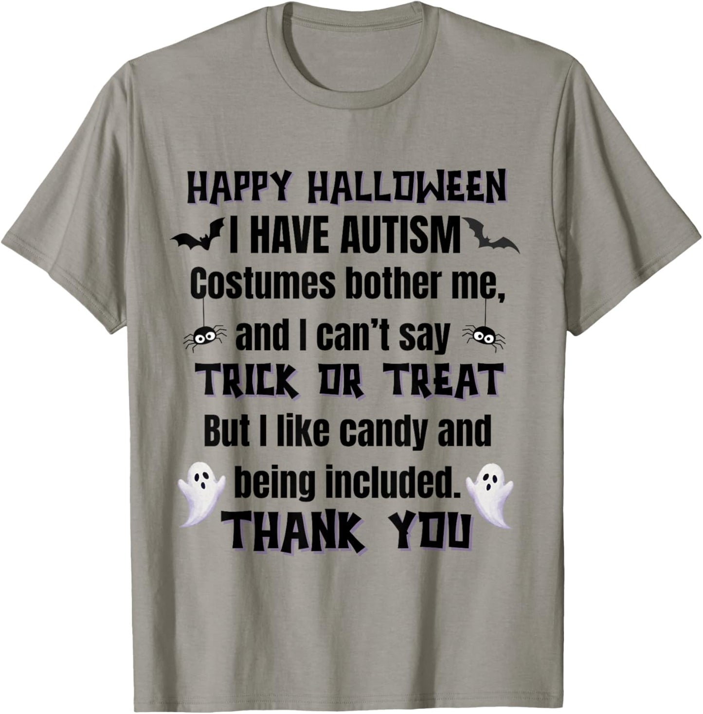 Autism Trick Or Treating Sign Awareness Halloween T-Shirt - T-Shirt | Sand