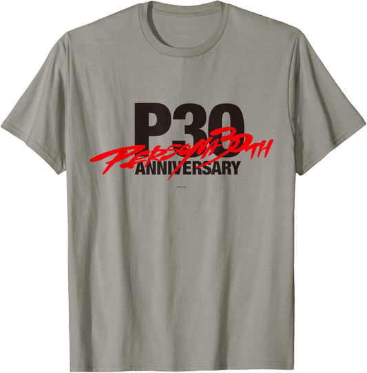 Persona 30th Anniversary Black Logo ATLUS T-Shirt - T-Shirt | Sand