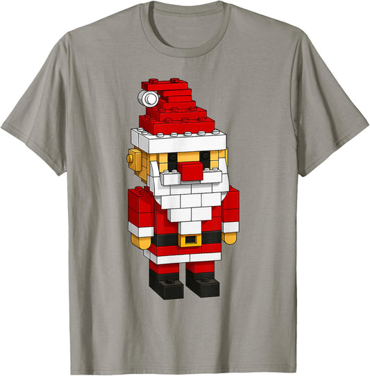 Santa Building Block Master Builders Merry Christmas Kids T-Shirt - T-Shirt | Sand