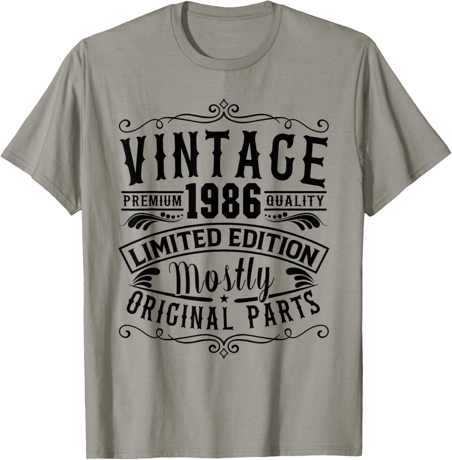 Born in 1986 Birthday, Vintage Mostly Original Parts Funny T-Shirt - T-Shirt | Sand