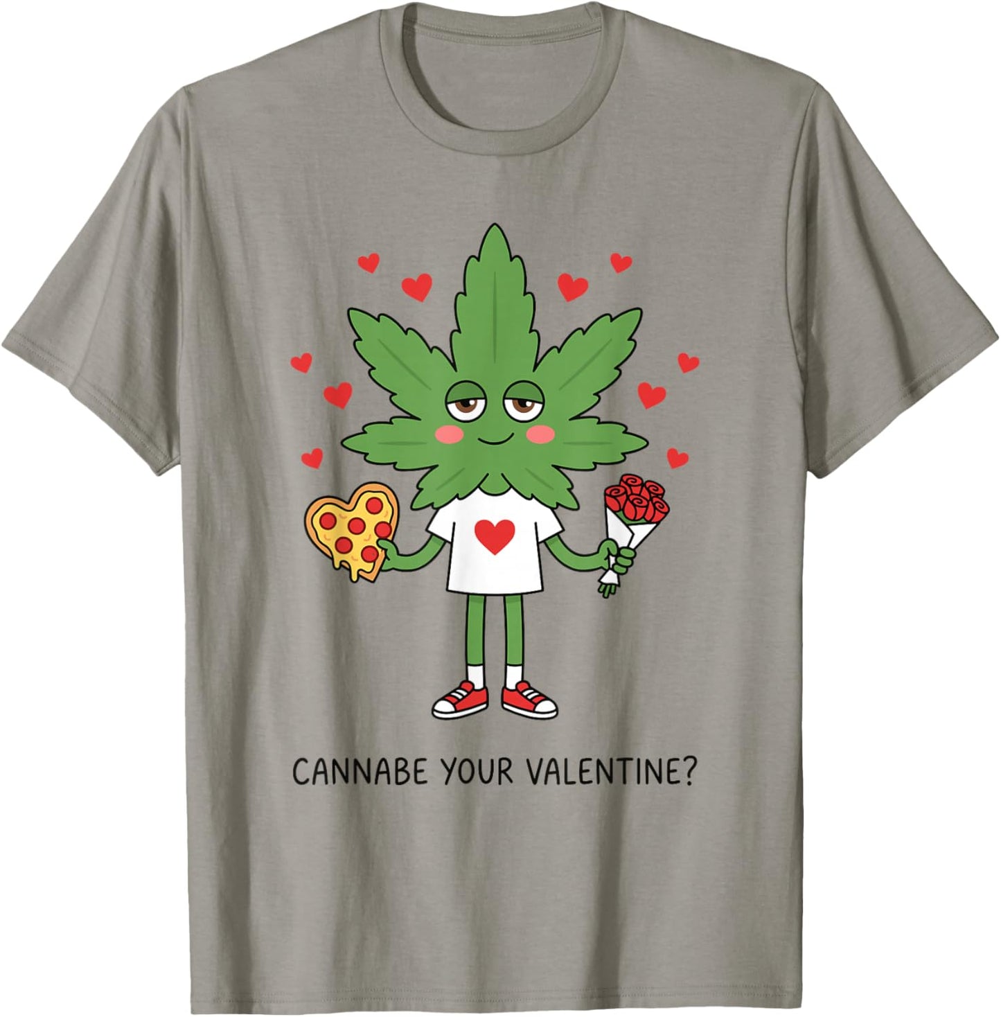 Cannabe Your Valentine? Funny Marijuana Lovers & Smokers T-Shirt - T-Shirt | Sand