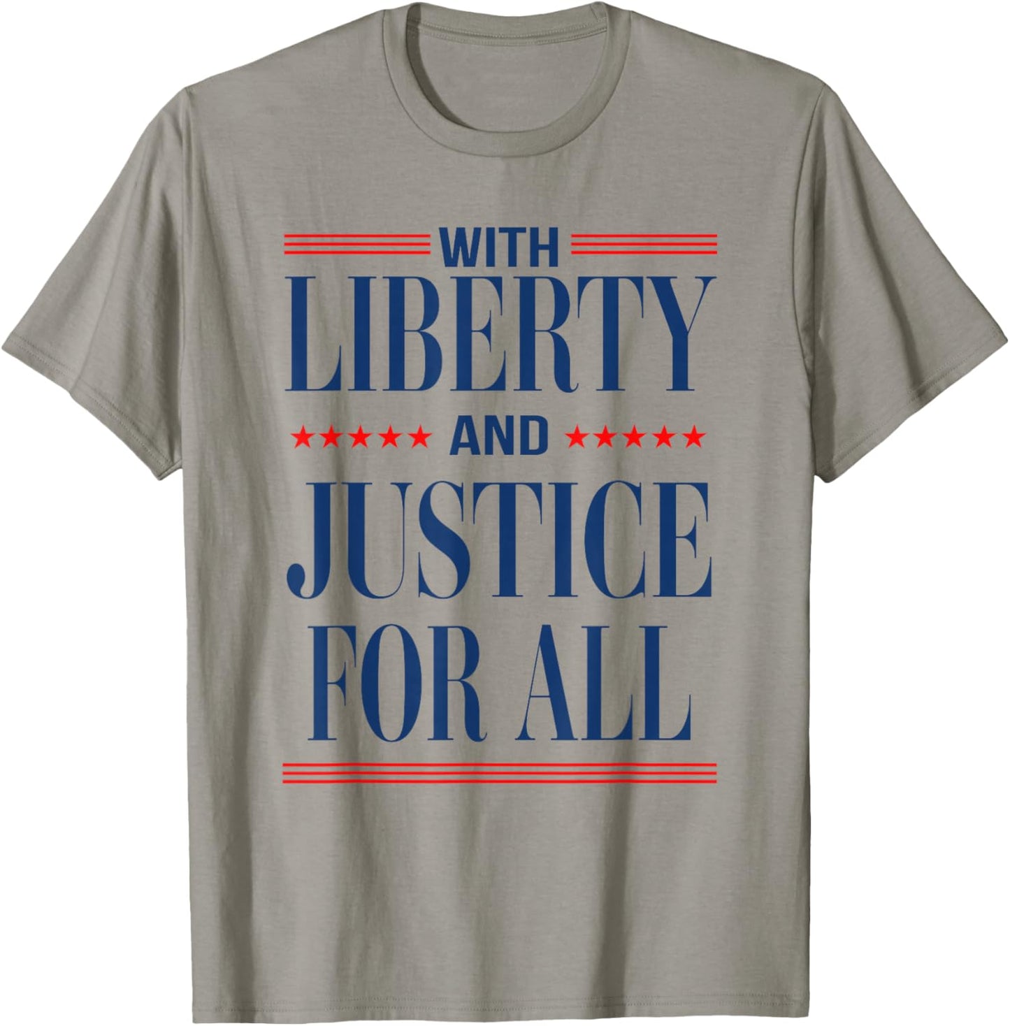 Liberty and Justice for All Patriotic Equality Design T-Shirt - T-Shirt | Sand
