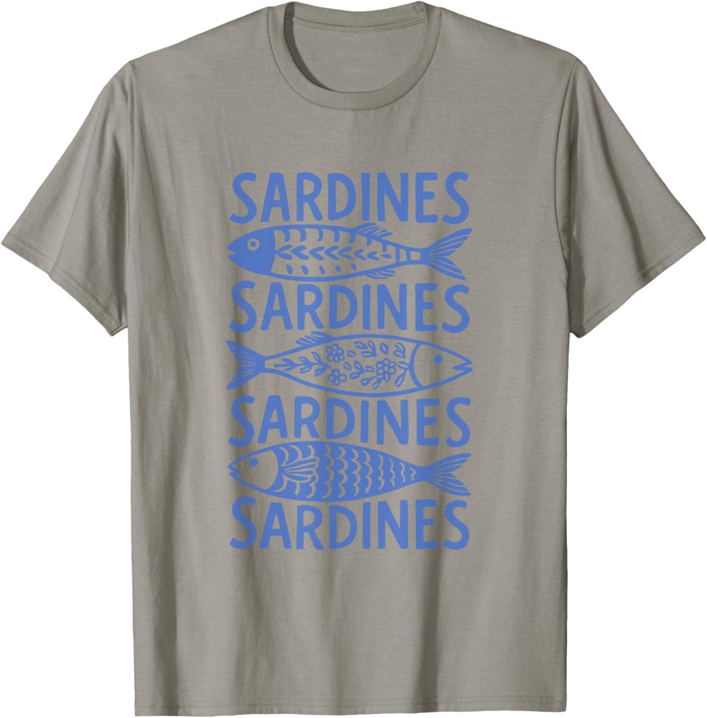 Sardine – Tinned Fish Retro Art T-Shirt - T-Shirt | Sand
