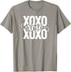 XOXO Hugs and Kisses Pink Retro Typography Valentine T-Shirt - T-Shirt | Sand