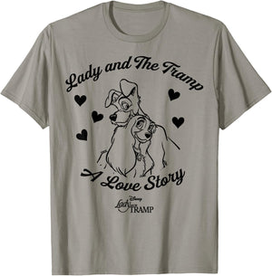 Disney Lady and The Tramp Love Heart T-Shirt - T-Shirt | Sand