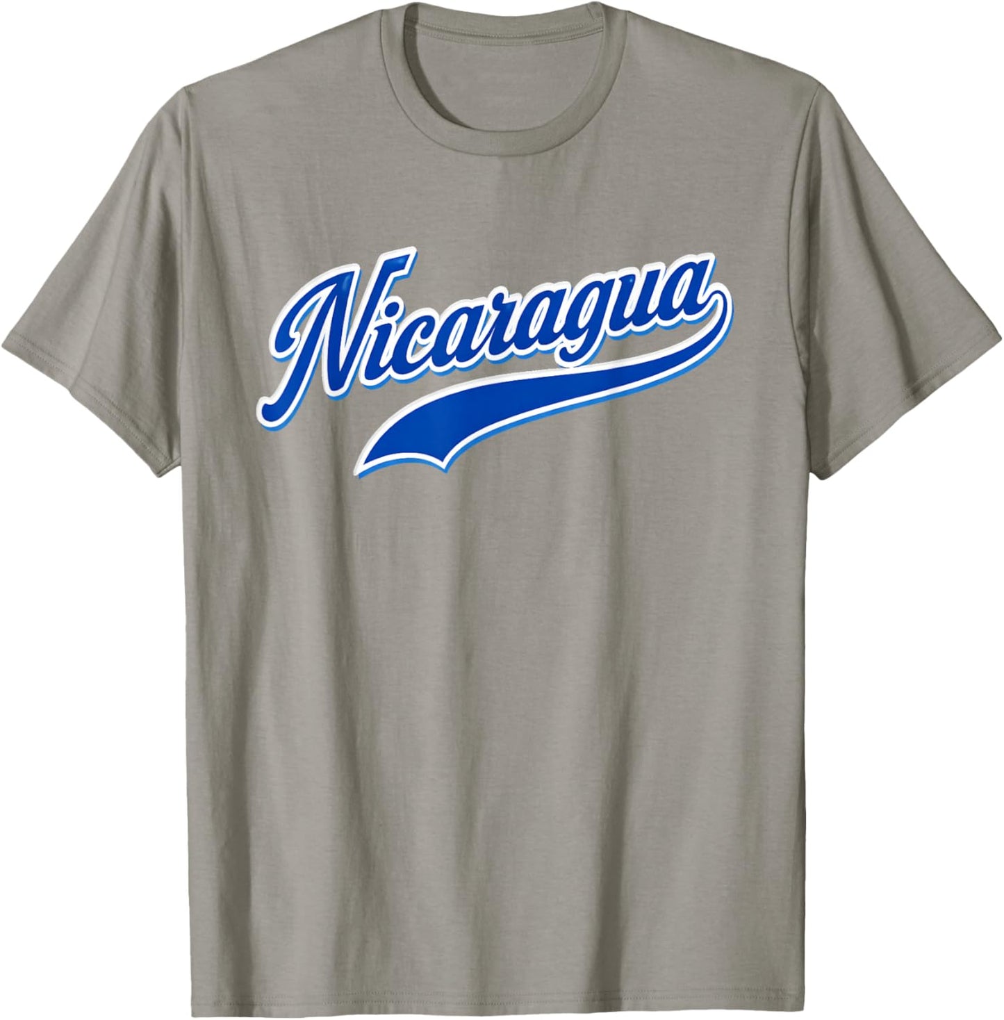 Nicaragua Baseball Style Athletic Team Script Fan Design T-Shirt - T-Shirt | Sand