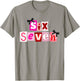 Valentines Day Six Seven 6 7 Meme Heart 67 Girls Kids T-Shirt - T-Shirt | Sand
