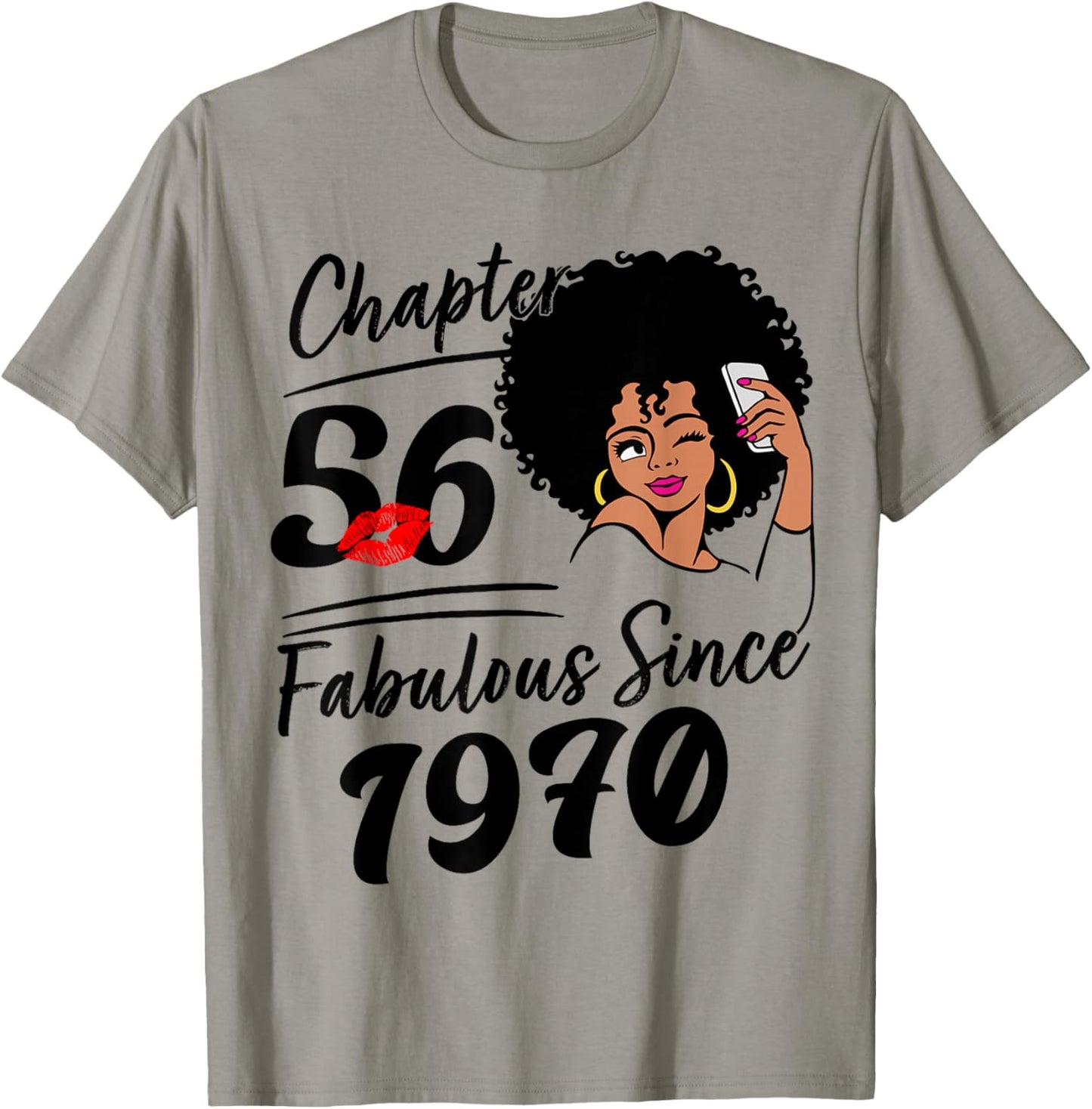 Chapter 56 Fabulous Since 1970 Birthday Women Melanin T-Shirt - T-Shirt | Sand