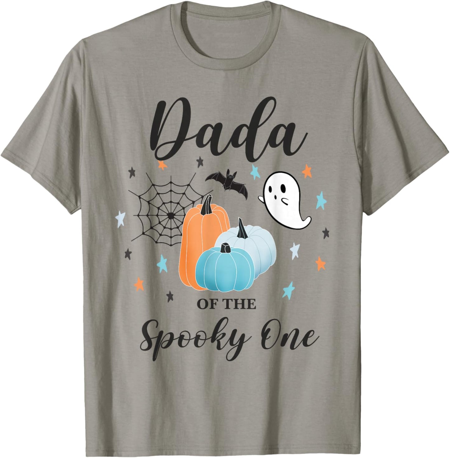Dada of Spooky One First Birthday Blue Pumpkin Halloween 1 T-Shirt - T-Shirt | Sand