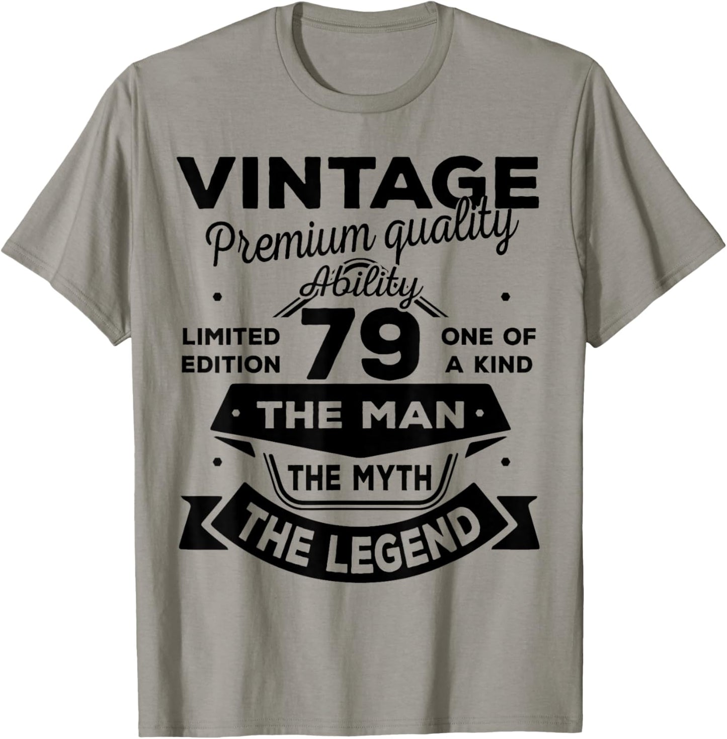 79th Birthday Gift Man Myth Legend 1947 79 Years Old T-Shirt - T-Shirt | Sand