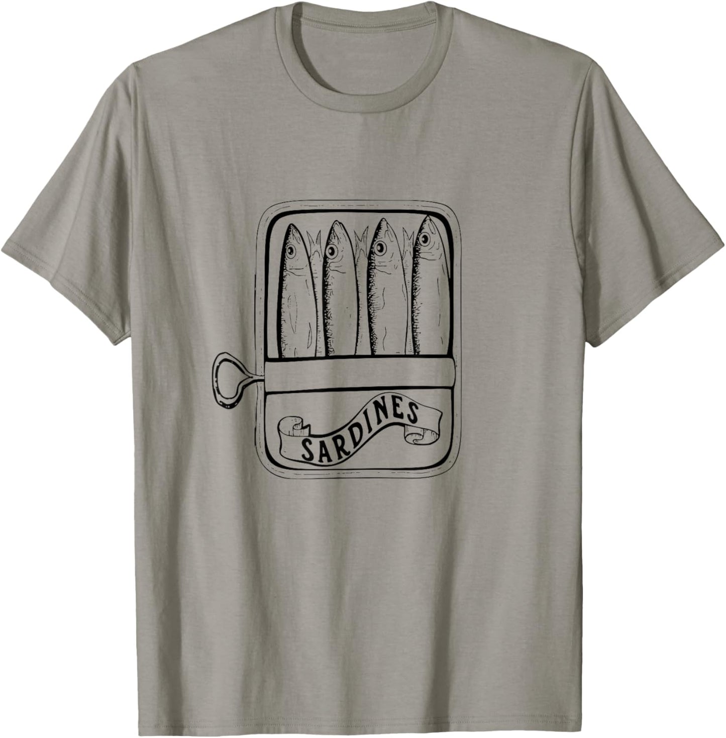 I Love Sardines Fun Retro Fish Design T-Shirt - T-Shirt | Sand